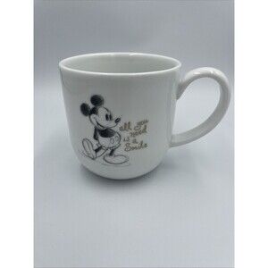 WILLIAMS SONOMA DISNEY ALL YOU NEED IS A SMILE Mickey Mouse Cup Mug Collectible